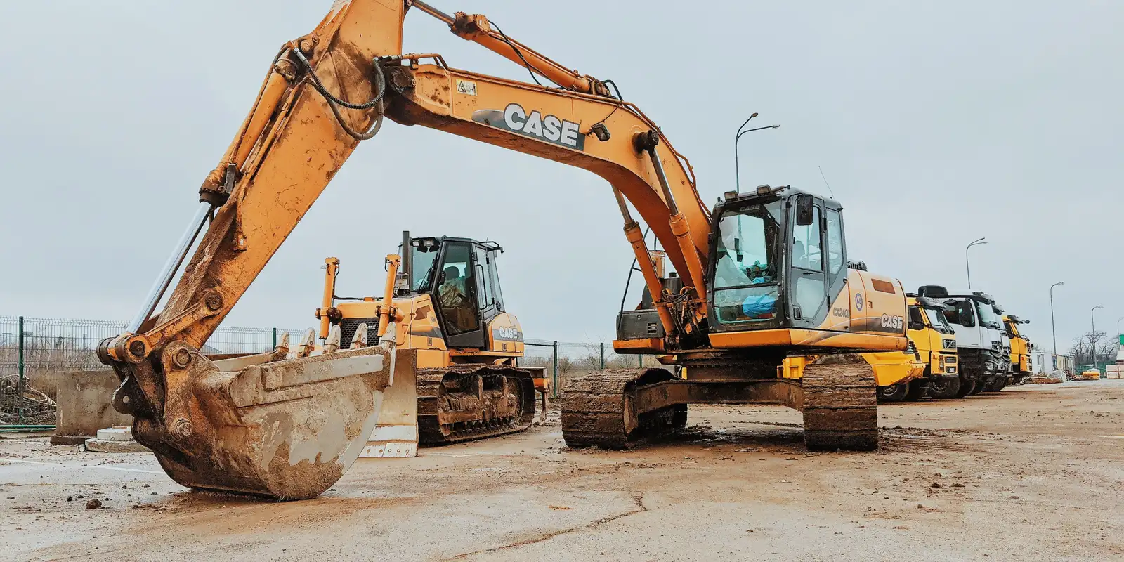 Excavation fleet equipment lineup in Indianapolis